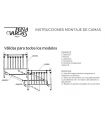 Cama clásica de hierro macizo IRIA corinto plata