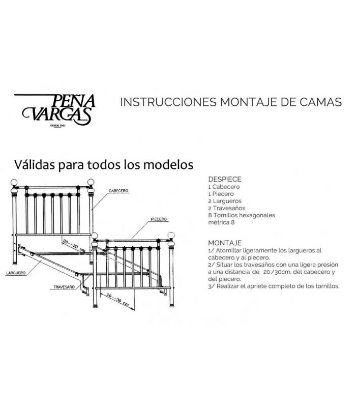 Cama de latón anticuario modelo DIANA