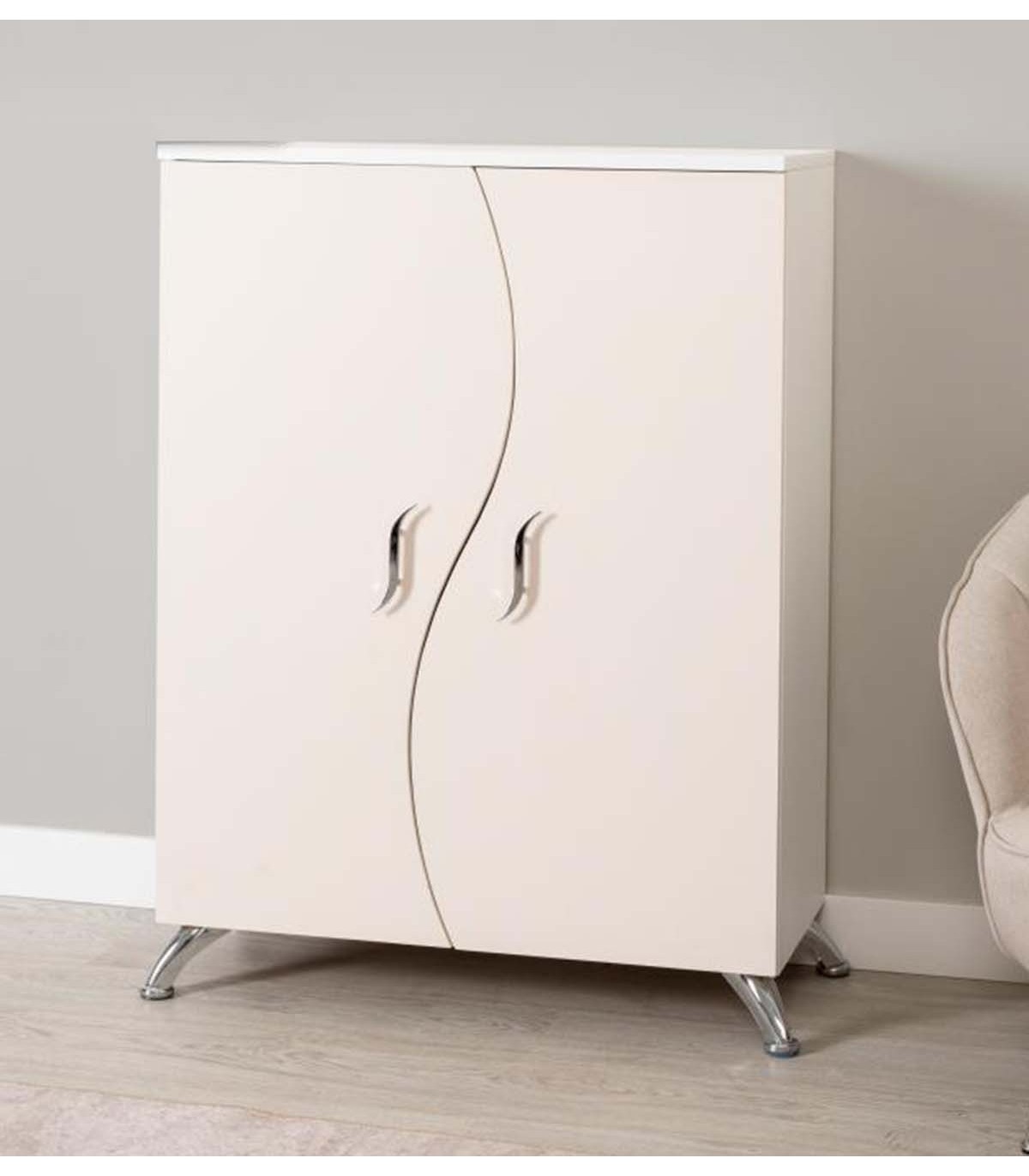 Mueble Zapatero y Cubreradiador lacado en blanco