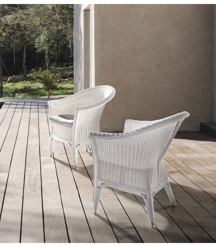 Sillones en Rattan para Comedores : Coleccion WICKER Blanco