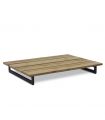 Mesa de centro de madera de teca y aluminio ONA
