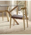 Set de 2 sillas de madera y piel sintética ANDES