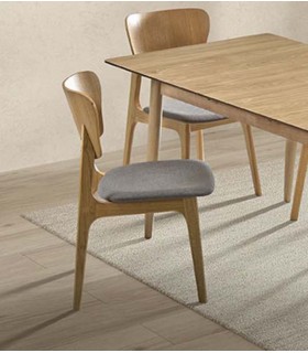 Pack de 2 Sillas de madera tapizadas DOVER