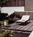 Tumbona de terraza y jardín en aluminio y fibra sintética Colección SERPENT