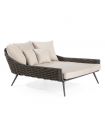 Sofá Daybed para exterior en aluminio y fibra sintética SERPENT