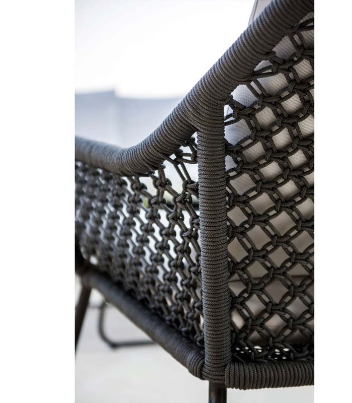 Sofá de 1 plaza para terraza y jardín Colección MOMA Trenzado