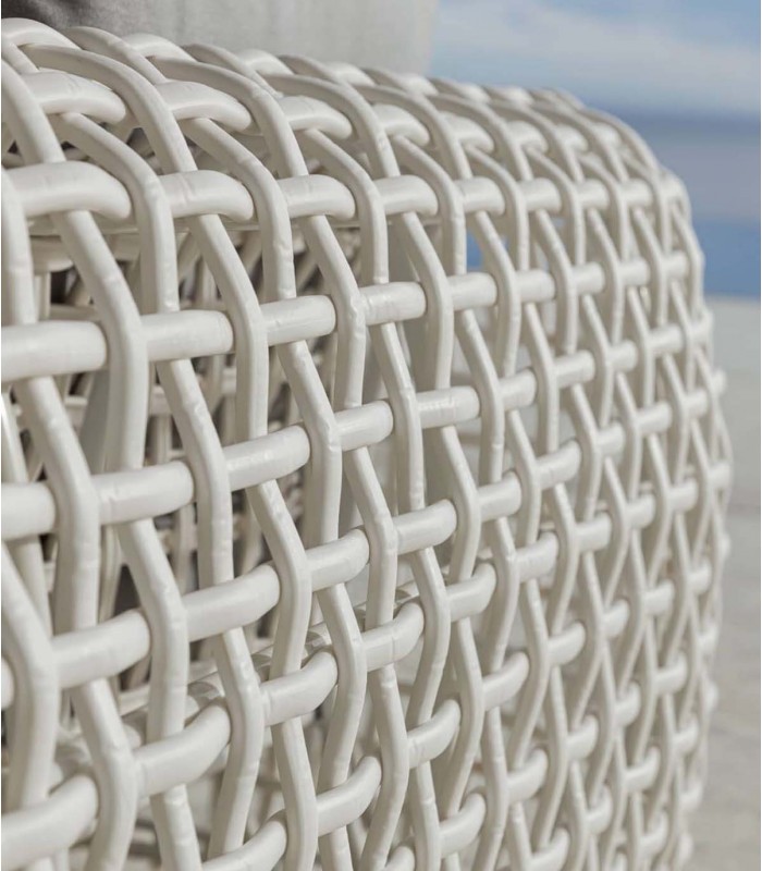 Sofá modular de ratán sintético blanco DYNASTY