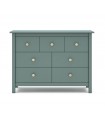 Comoda 7 cajones de madera de pino MAX Verde