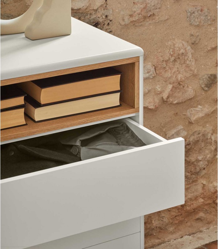 Cajonera de diseño nórdico CORVO Crema