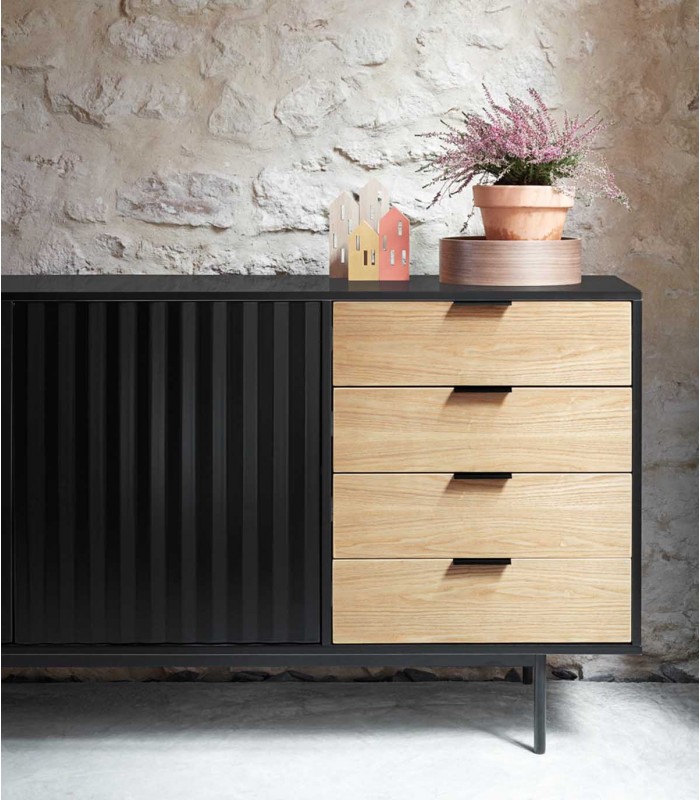 Mueble Aparador moderno SIERRA Negro Roble
