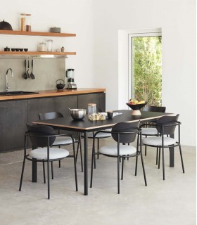 Mesa rectangular de comedor en madera NICOLA