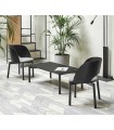 Mesa de centro moderna en madera de Fresno ATLAS Negra