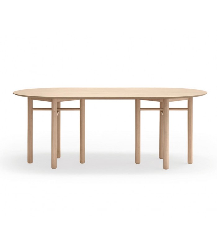 Mesa Ovalada de madera JUNCO Natural