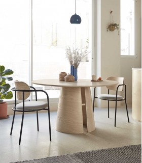 Pack de 2 Sillas en metal y madera ECLIPSE nórdico