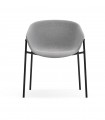 Set de 2 Sillas modernas tapizadas HUG Gris