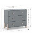 Comoda de madera estilo juvenil ENOLA Verde