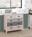 Cómoda en madera de pino Colección ROMANTICA