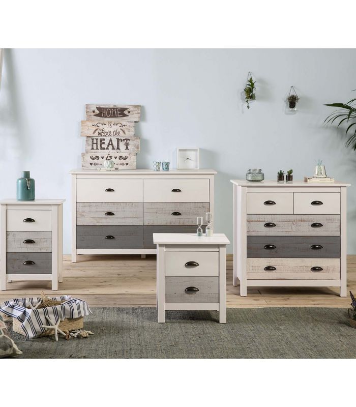 Cómoda en madera de pino Colección ROMANTICA
