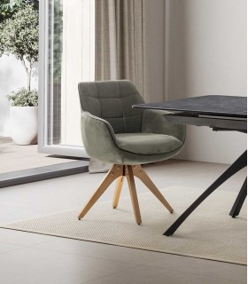 Set de 2 Sillones tapizados giratorios DONATELO