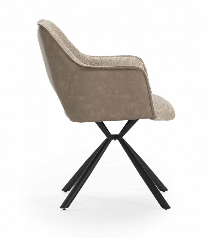 Set de 2 Sillones tapizados MARIEL Beige