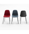 Set de 4 Sillas tapizadas RENNE Roja