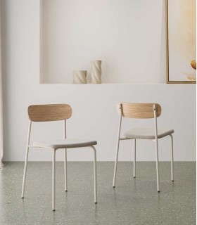 Conjunto de 2 Sillas de cocina ADRIANA Beige