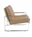 Sillón de Acero de estilo moderno DORNE Crema
