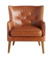 Sillón Chester tapizado en piel modelo VIOLA