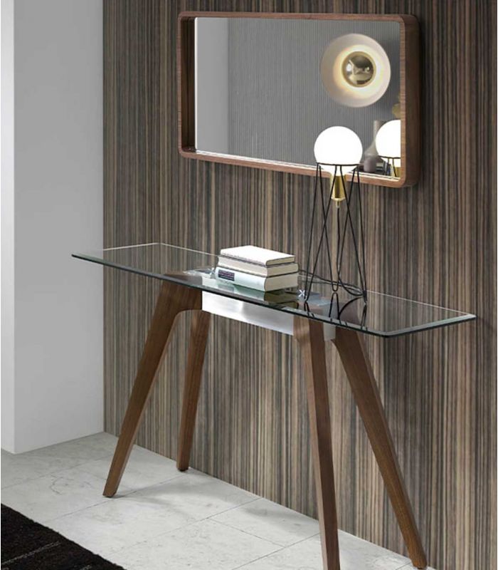 Espejo en Madera de Nogal : Modelo DEDALO