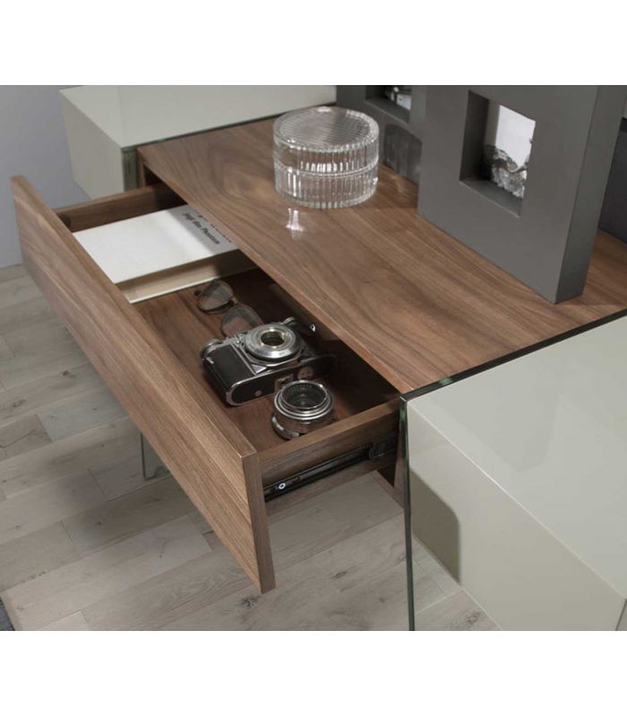 Consola de Madera y Cristal : Modelo CINTIA