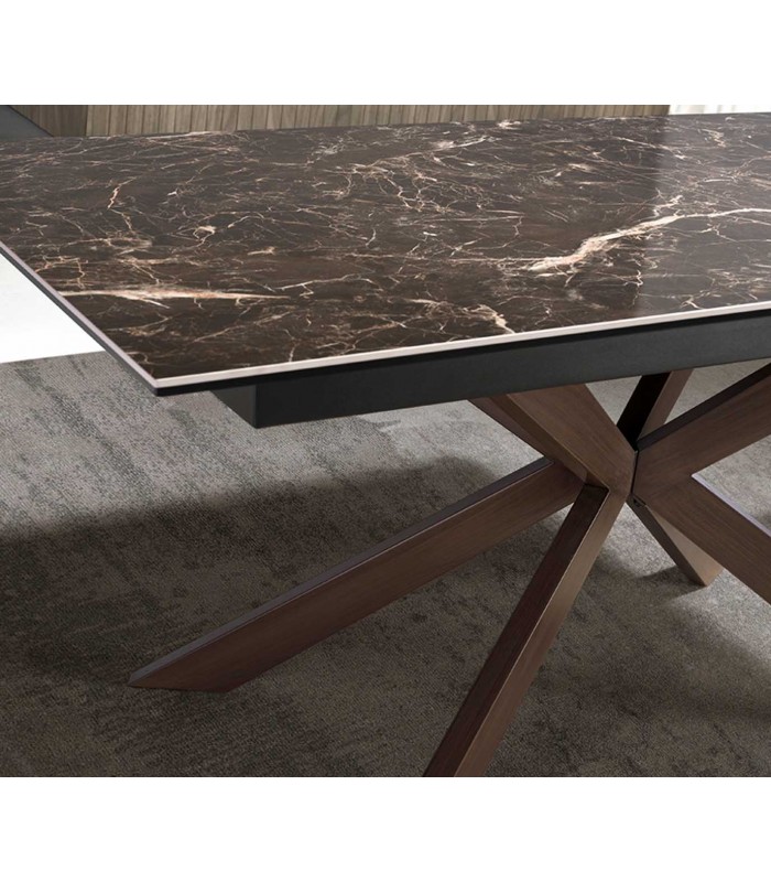 Mesa de comedor extensible con porcelánico SORIA