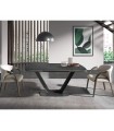 Mesa extensible con tablero porcelánico CASIAN