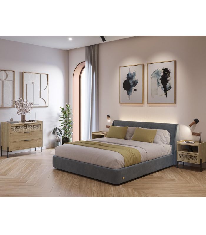 Cómoda de madera y metal INCA