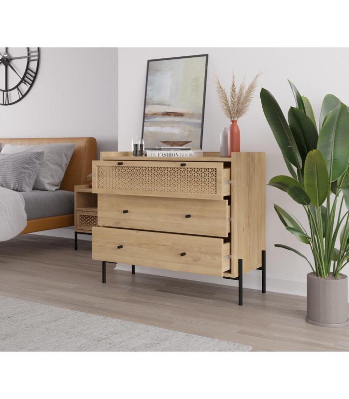 Cajonera en madera y metal MAYRA