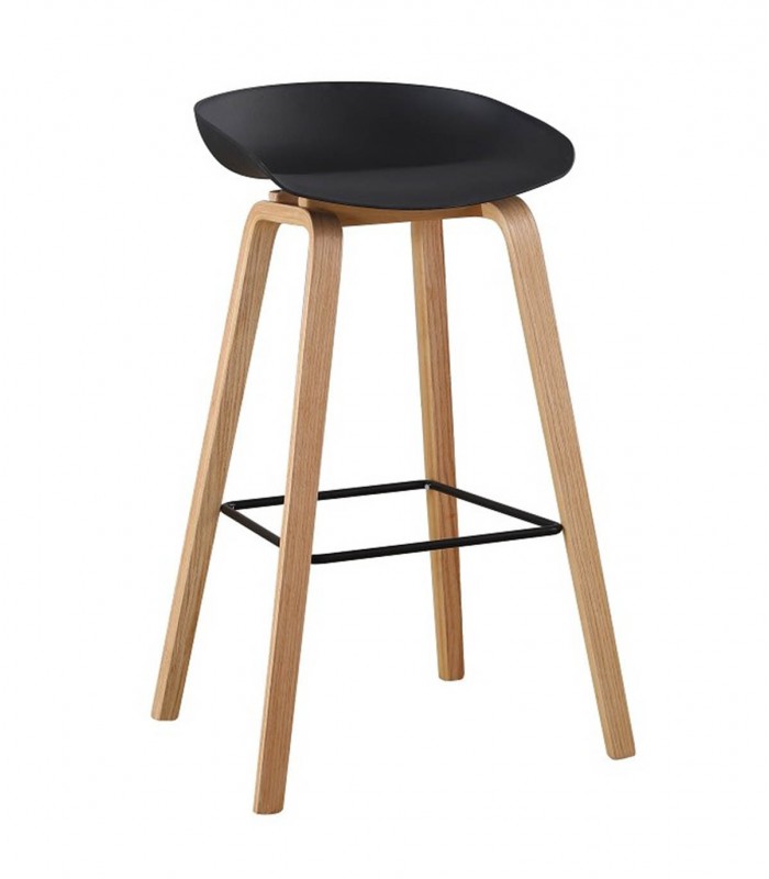 Set de 4 Taburetes altos AWAK Negro