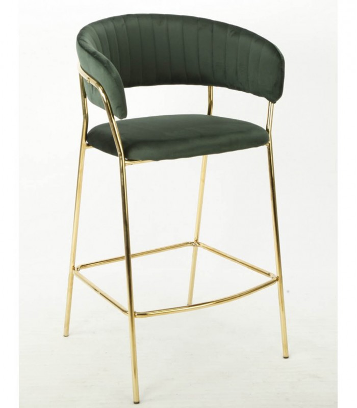 Set de 2 Taburetes tapizados KEFREN Verde