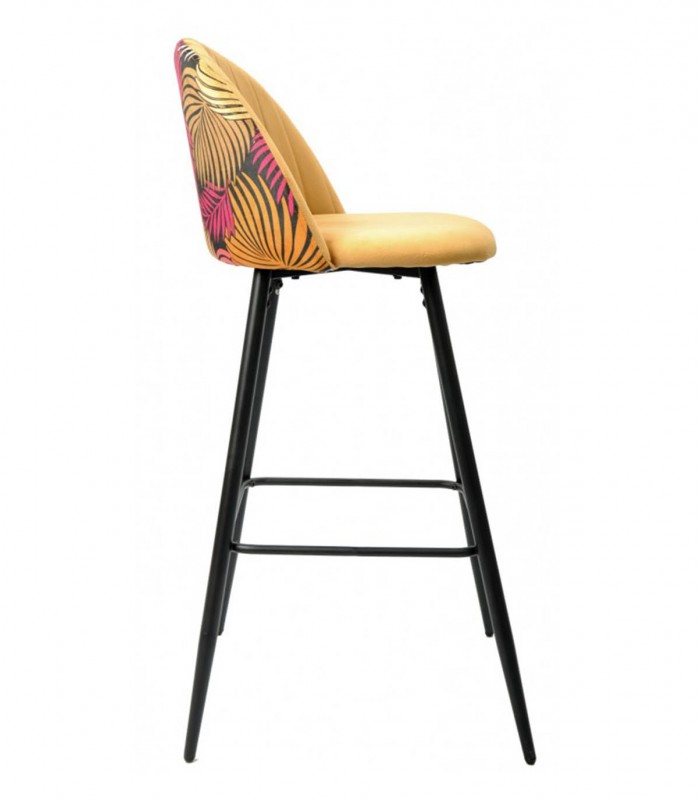 Conjunto de 4 Taburetes altos tapizados FLORAL