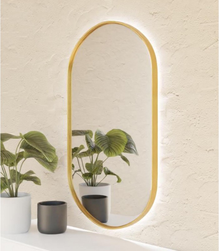 Espejos para baño con luz LED RUANA Oro