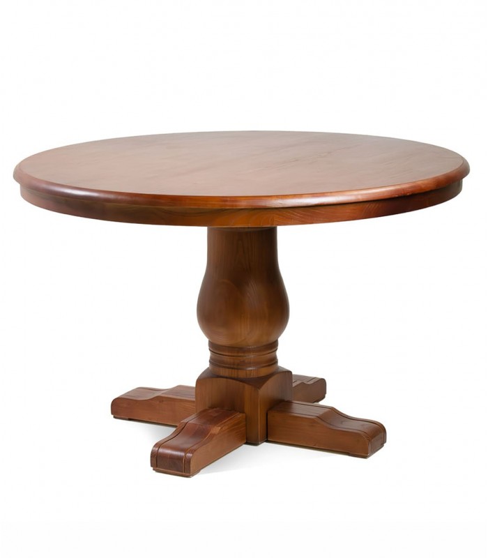 Mesa Redonda en madera de roble PANAMA