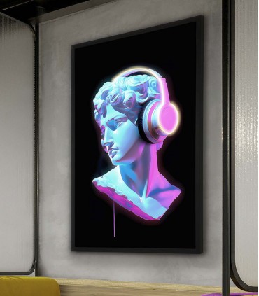 Cuadro con luz interior LED BUSTO Colores