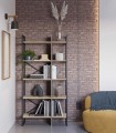 Estantería de metal y madera diseño industrial ARANIA MD