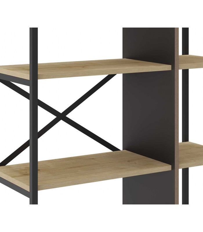 Estantería de metal y madera diseño industrial ARANIA MD