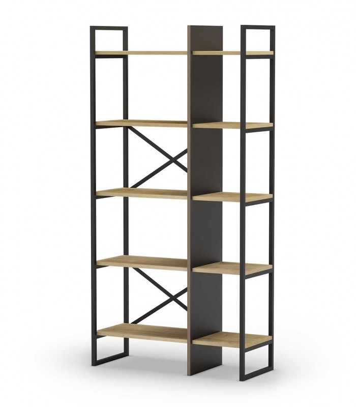 Estantería de metal y madera diseño industrial ARANIA MD