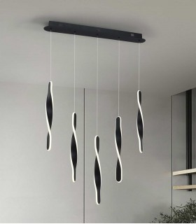 Lampara lineal LED TWIST Negra
