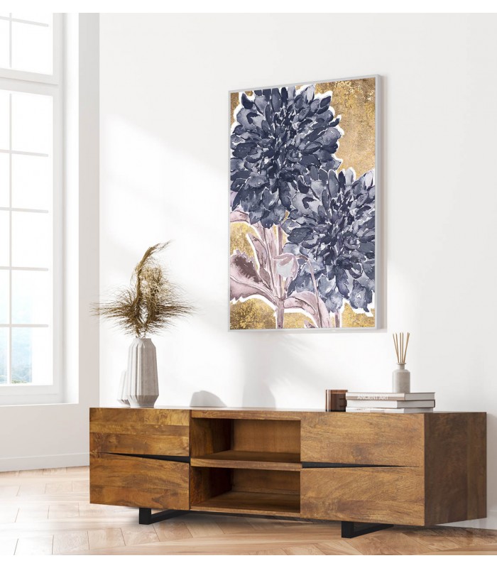 Cuadro de tela con arte floral HORTENSIAS