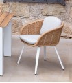 Sillón de comedor para terraza y jardín DELFOS