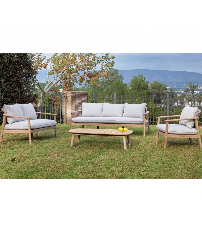 Sillón de jardín en madera natural de acacia FOREST