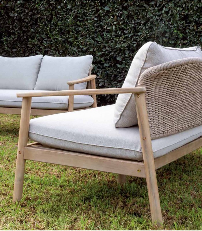 Sofá 3 plazas en madera de acacia FOREST