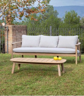 Sofá 3 plazas en madera de acacia FOREST