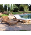 Tumbona para jardín en teca natural ECO NOVO